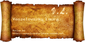 Veszelovszky Laura névjegykártya