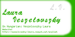 laura veszelovszky business card
